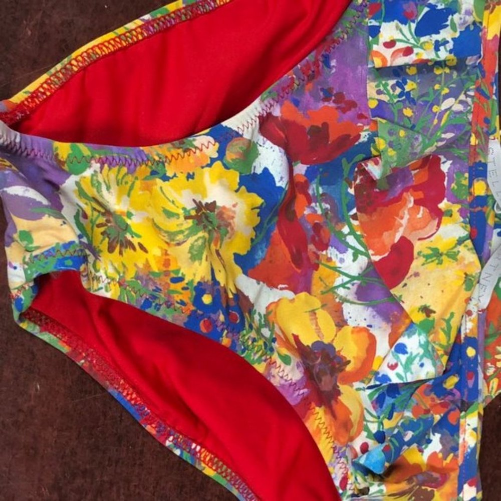 /#145, Size S, NWOT Stella McCartney Ruffle Bikini Bottom Floral Print